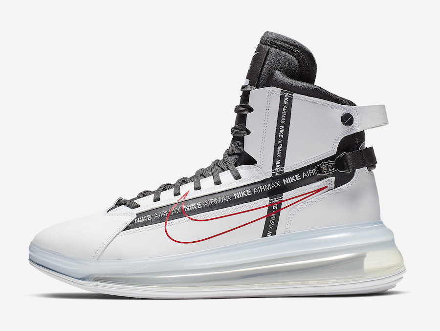 Nike Air Max 720 Saturn White Red AO2110-100 full shoe profile