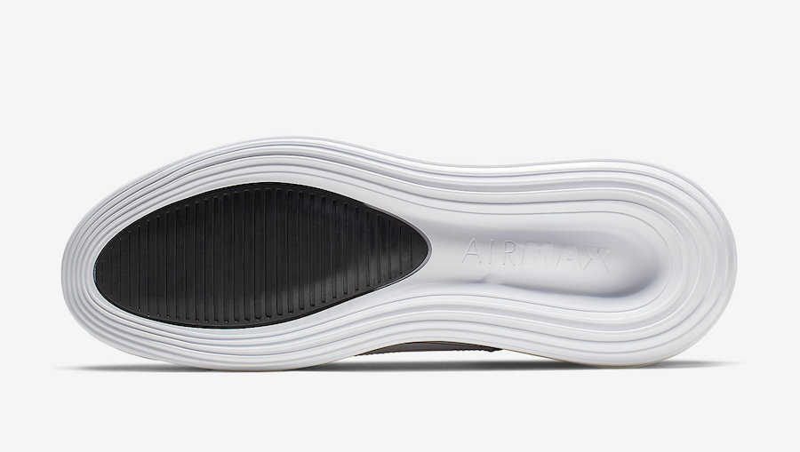 Nike Air Max 720 Saturn side view showing red Swoosh and NIKE AIR MAX strap