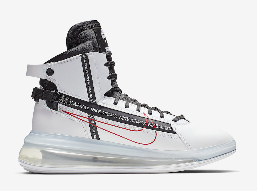 Nike Air Max 720 Saturn clear translucent Air unit visible from side