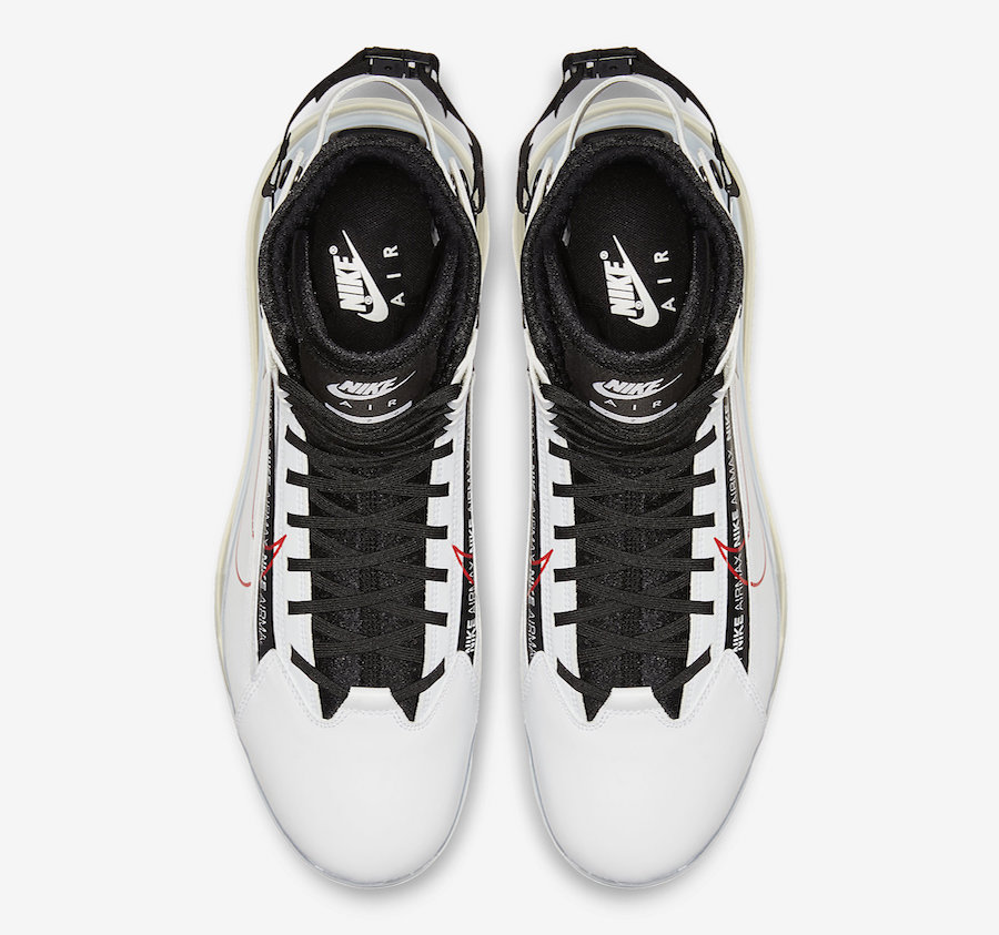Nike Air Max 720 Saturn top down view showing strap and collar design