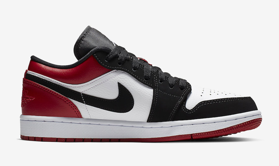 Air Jordan 1 Low Black Toe 553558-116 heel and outsole view