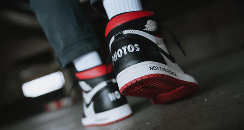 Air Jordan 1 Not For Resale on feet