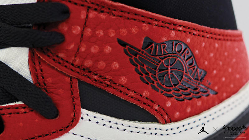 Air Jordan 1 Origin Story Spider-Verse branding