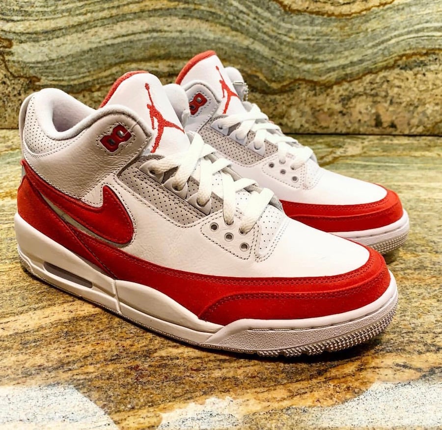 Air Jordan 3 Tinker University Red interchangeable Swoosh options
