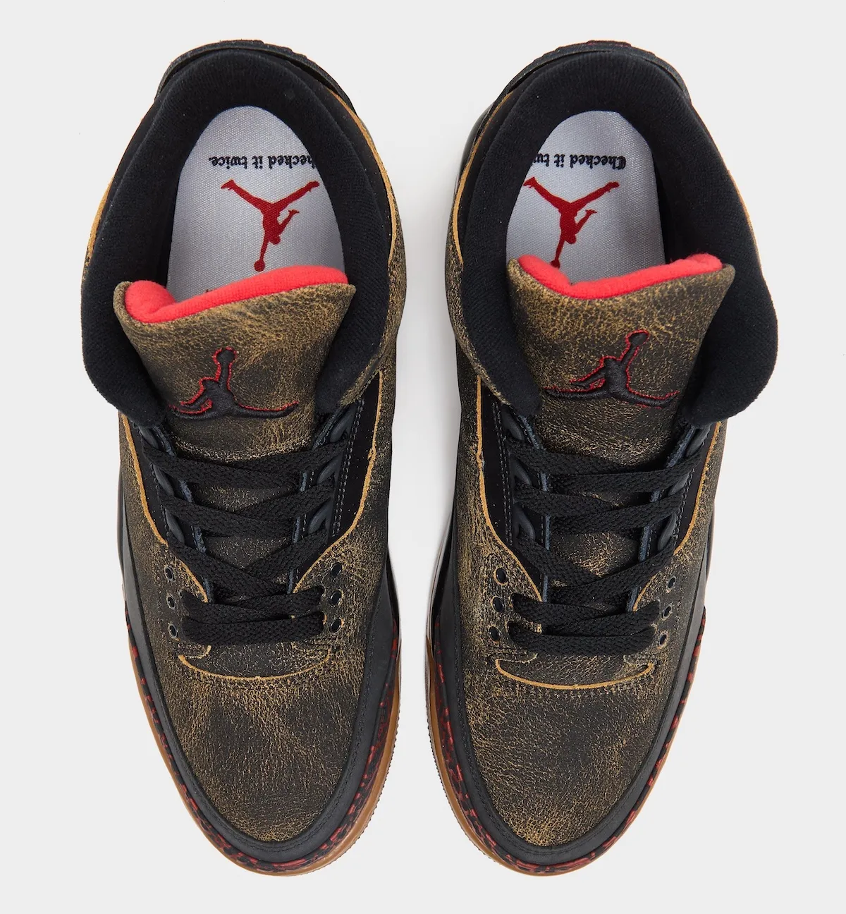 Air Jordan 3 Not Nice red and black elephant print