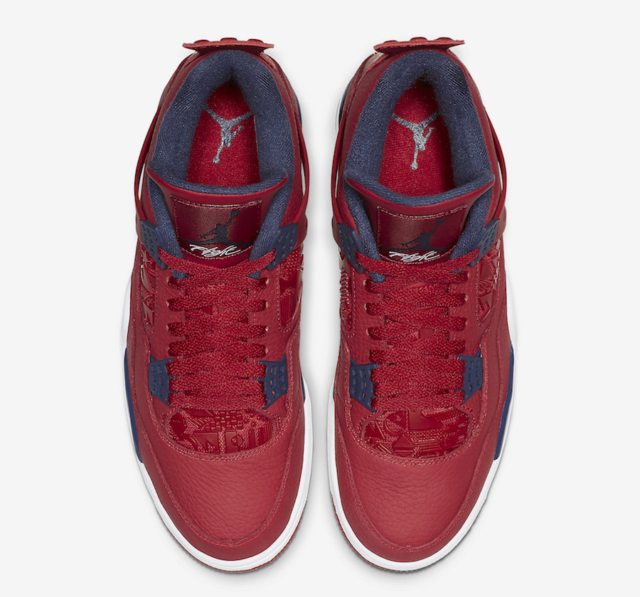Air Jordan 4 FIBA detailed side profile
