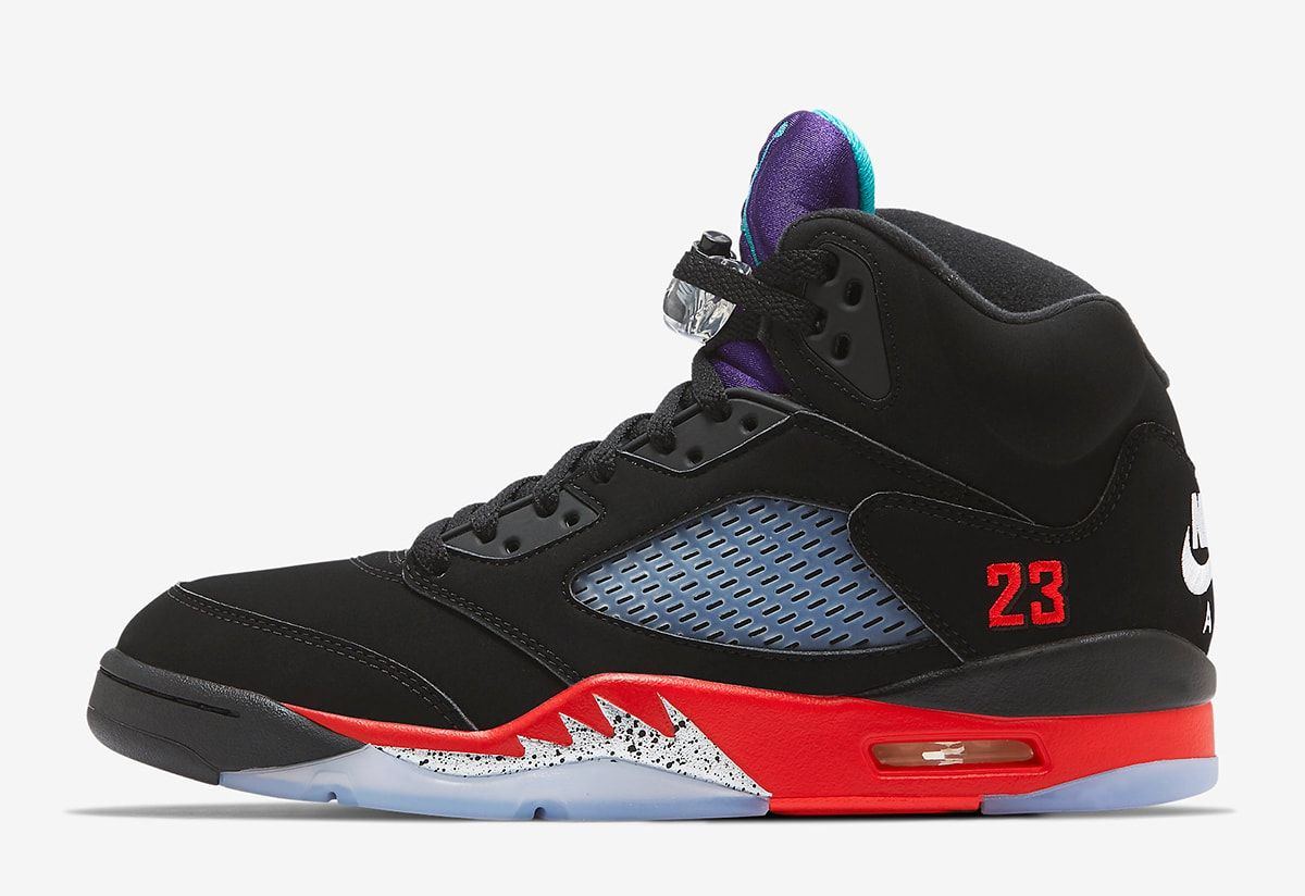 Air Jordan 5 Top Three CZ1786-001 tongue detail
