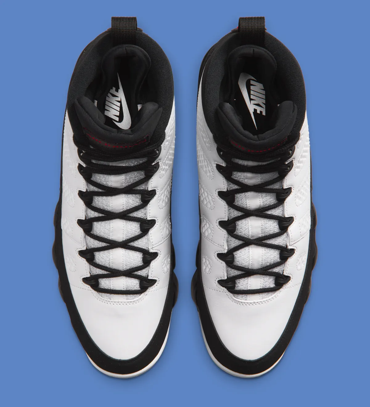 Air Jordan 9 Space Jam heel showing 23 badge and globe logo