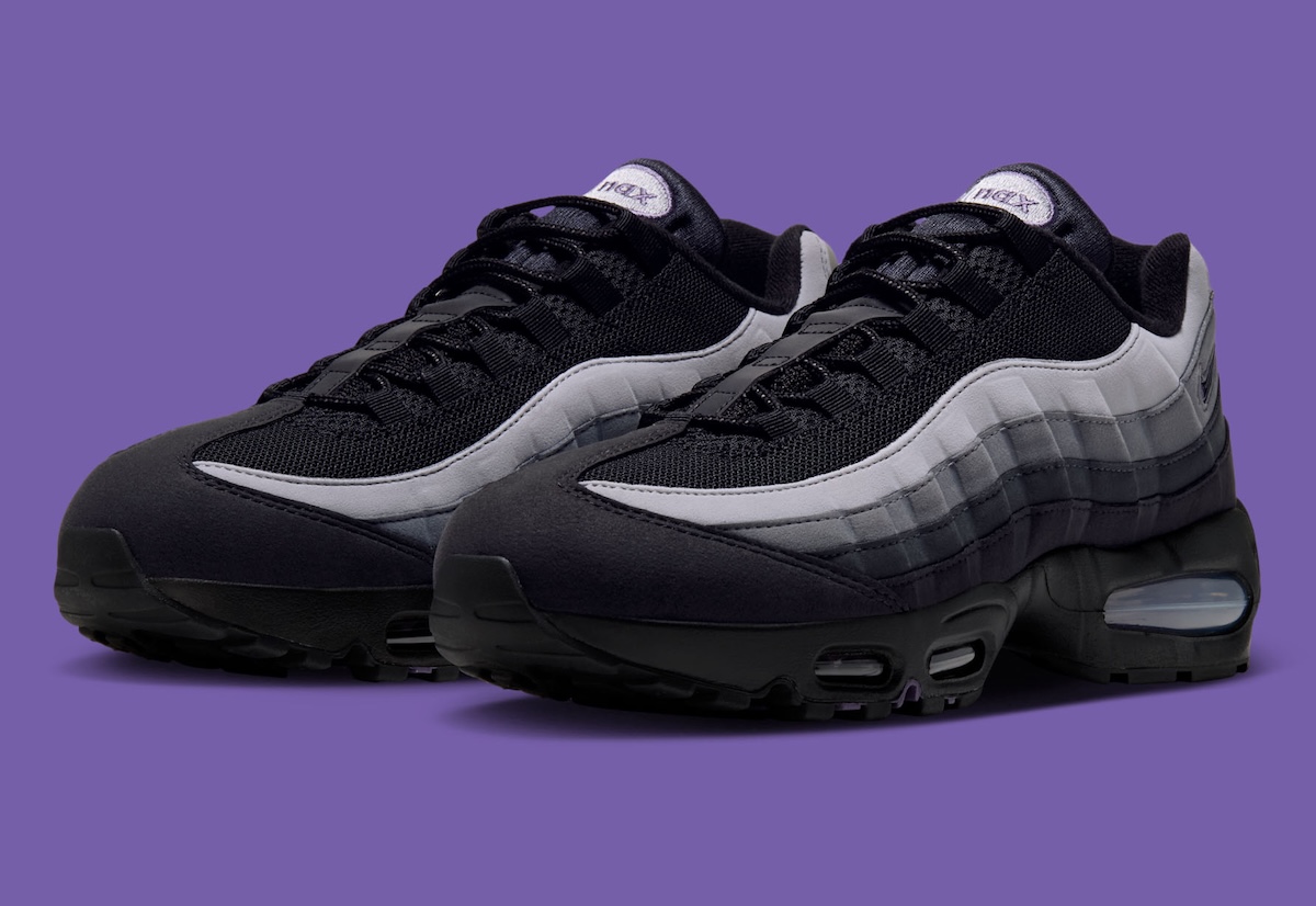 Nike Air Max 95 Joker outsole detail with purple rubber forefoot