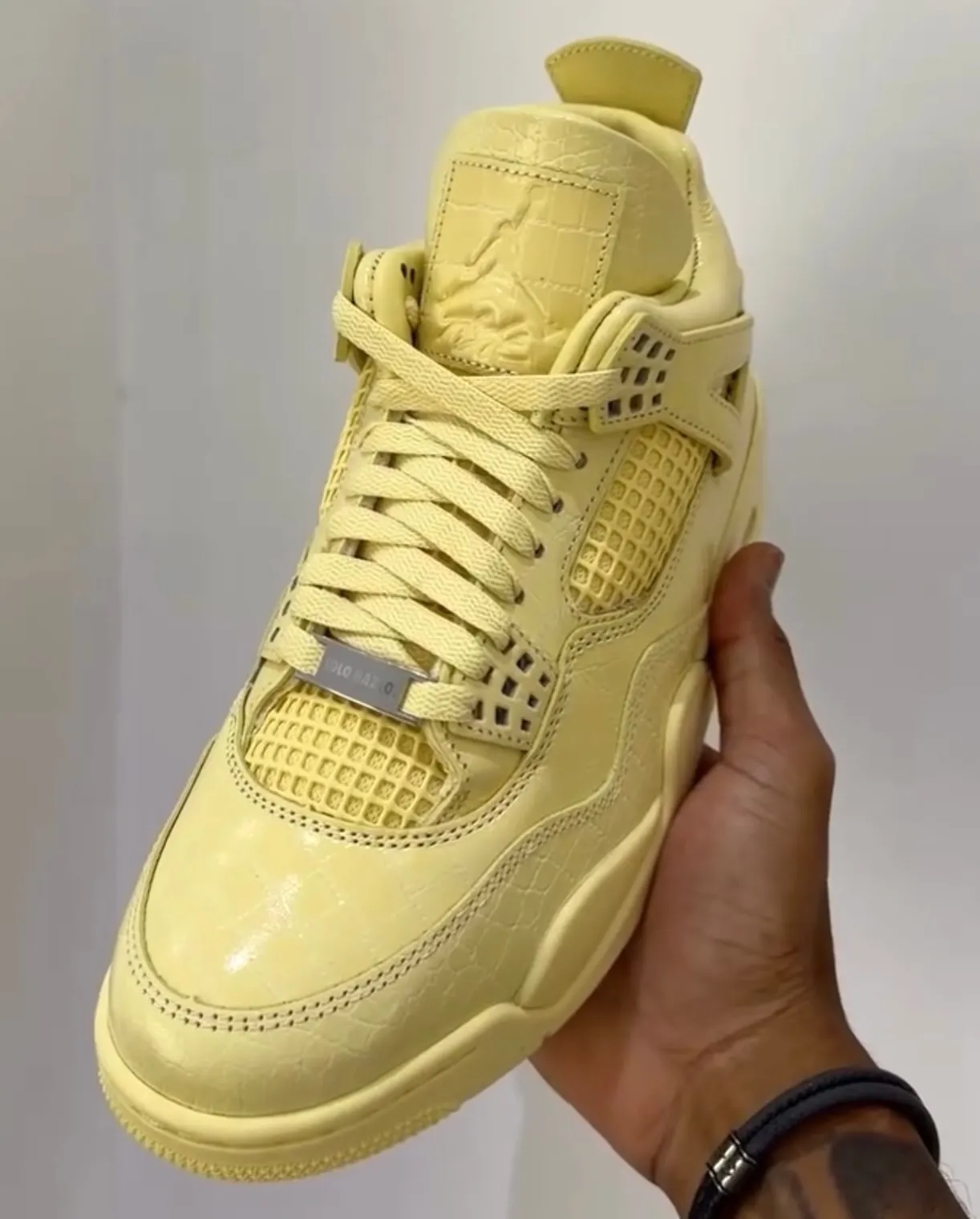 J Balvin x Air Jordan 4 Lemonade side view