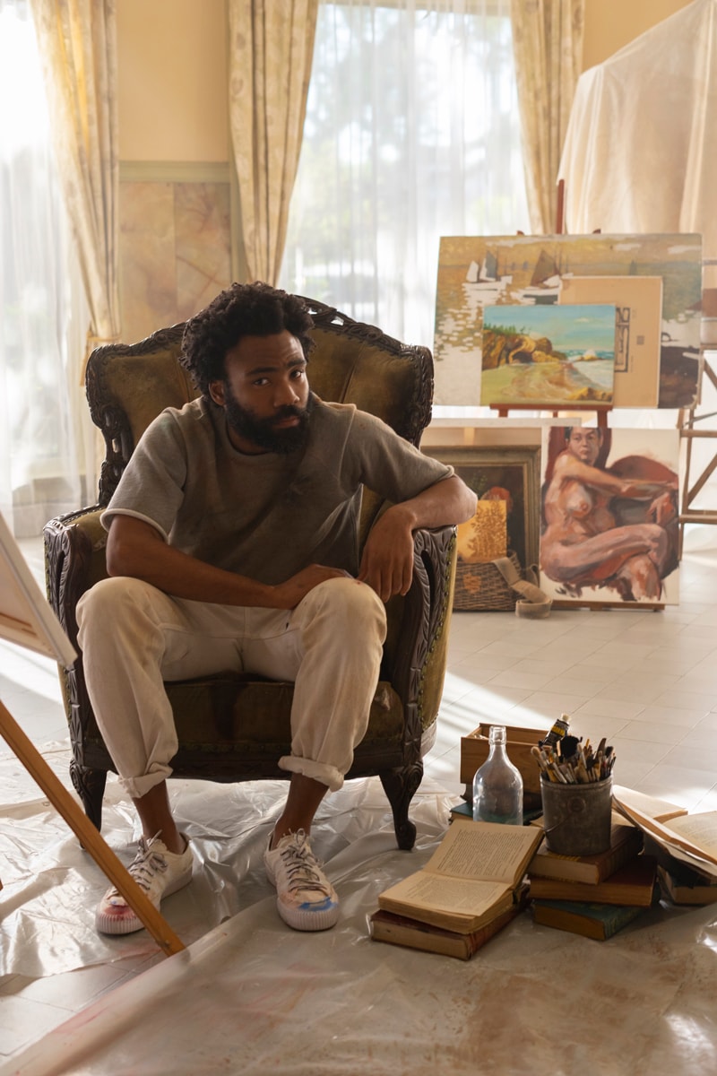 Donald Glover x adidas Nizza Off White canvas sneaker
