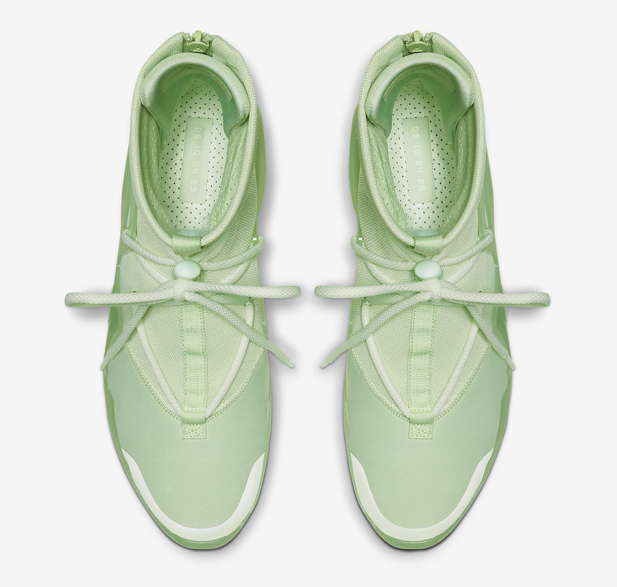 Nike Air Fear of God 1 Frosted Spruce AR4237-300 top-down view