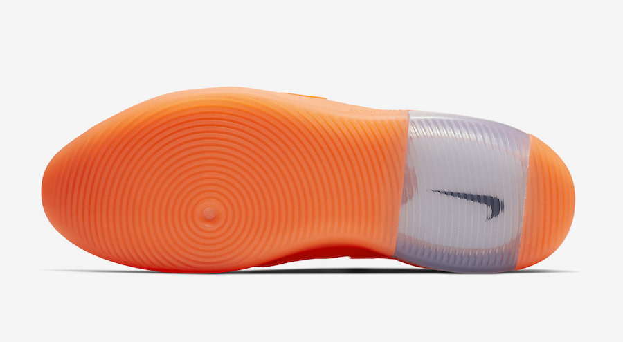 Nike Air Fear of God 1 Orange Pulse AR4237-800 side profile view