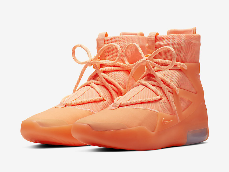 Nike Air Fear of God 1 Orange Pulse AR4237-800 outsole and Zoom Air detail