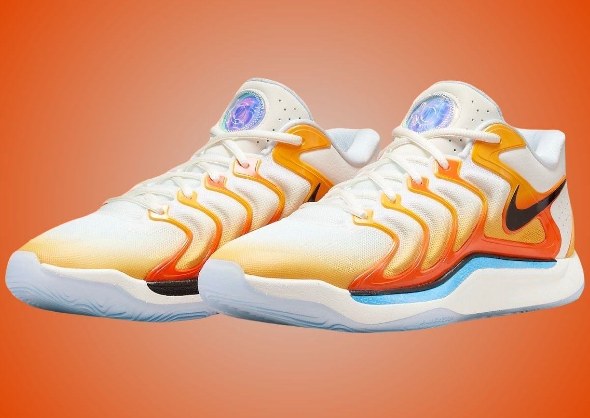 Nike KD 17 Sunrise yellow orange black colorway