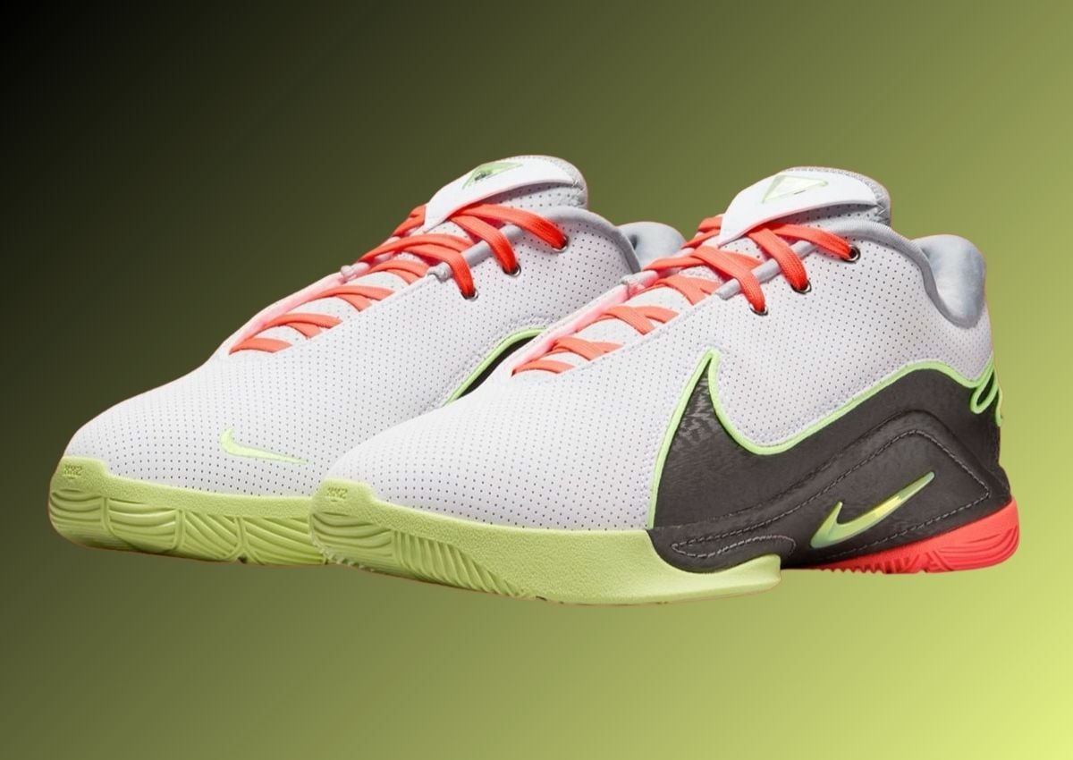 Nike LeBron 22 Crown Jewel white and volt green colorway
