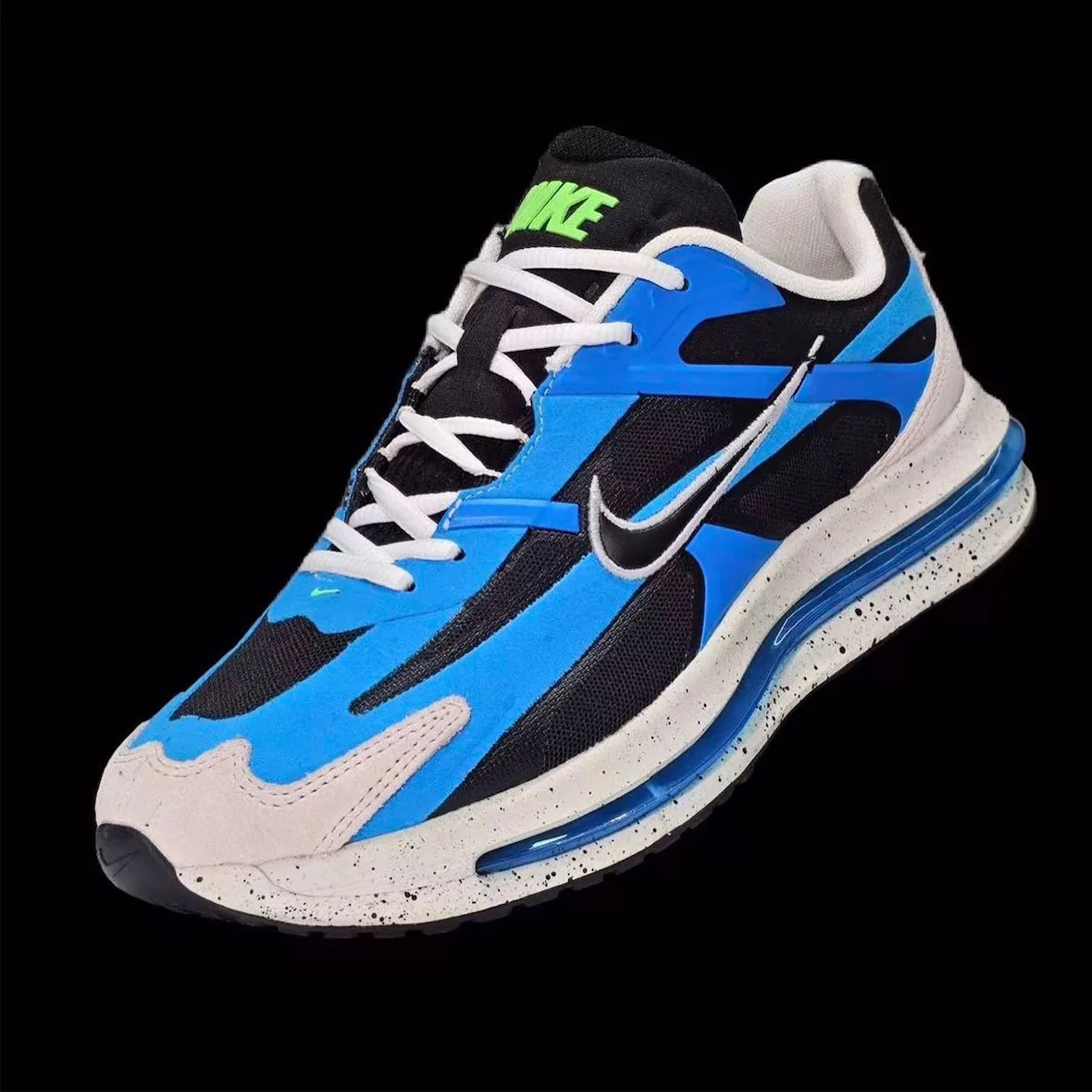 Nike Air Max Metro side profile showing layered mesh and suede upper