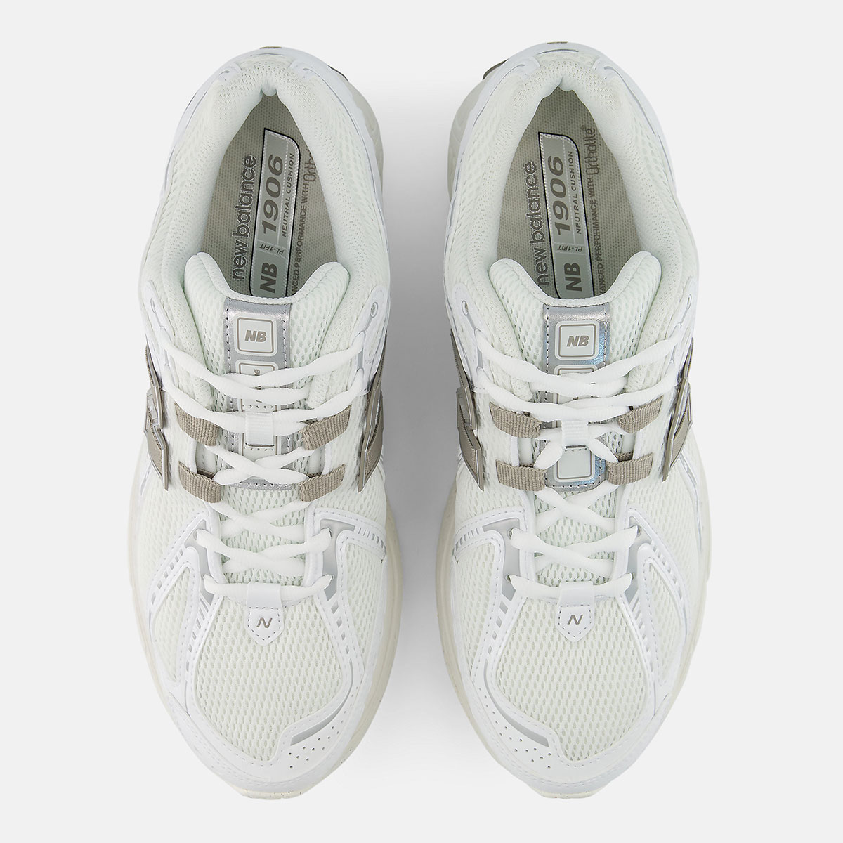 New Balance 1906R White Silver top down