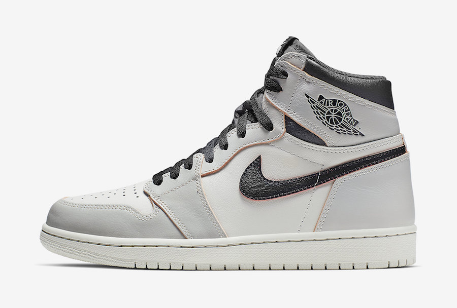Nike SB x Air Jordan 1 Light Bone front view detail