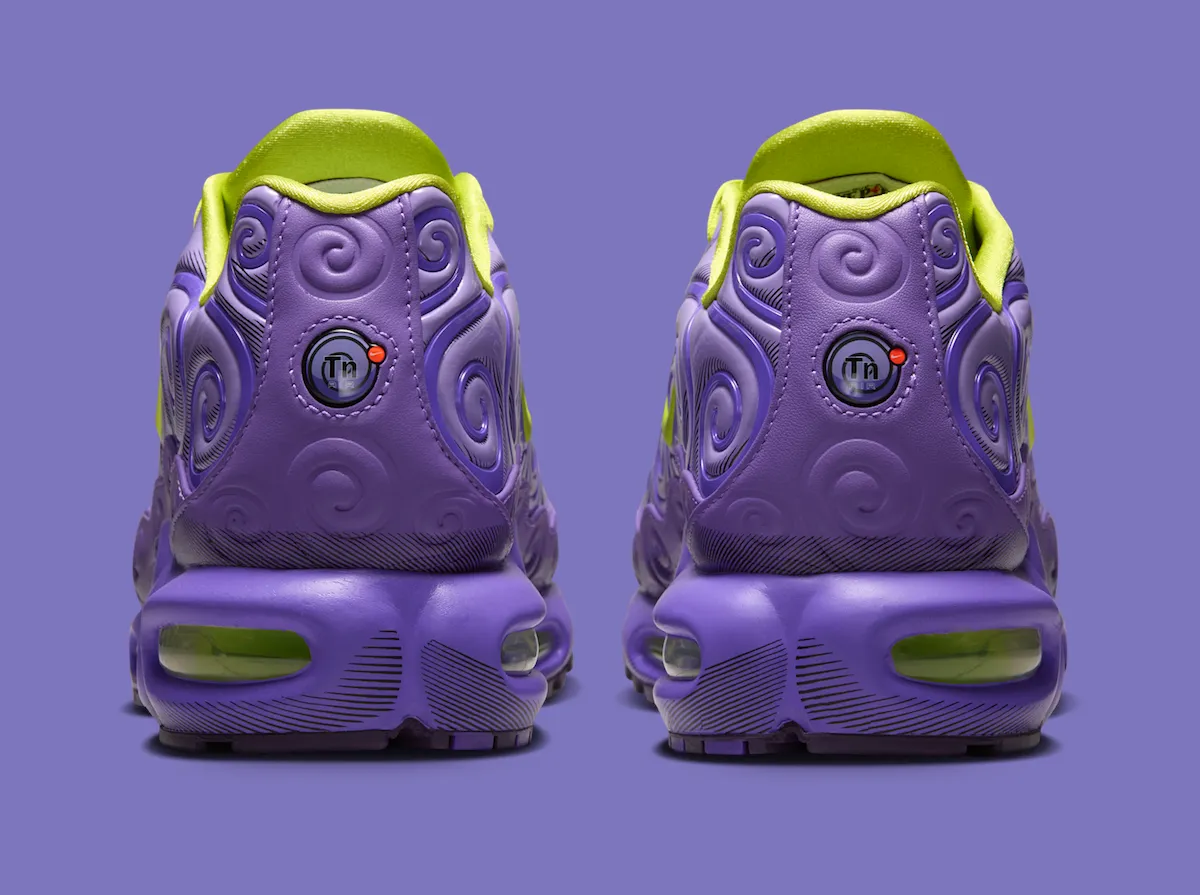 One Piece x Nike Air Max Plus Gomu Gomu TPU cage and lacing detail