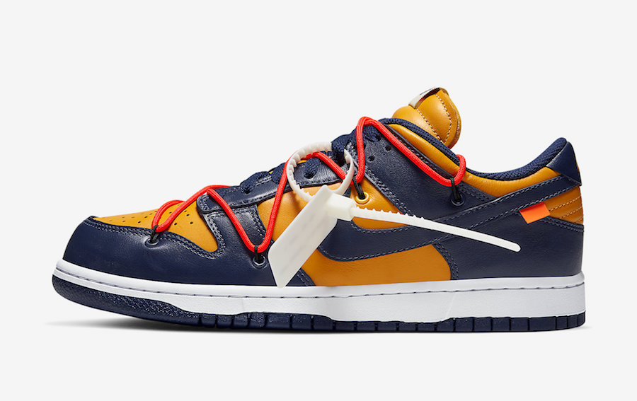 Off-White x Nike Dunk Low University Gold Navy alternate view