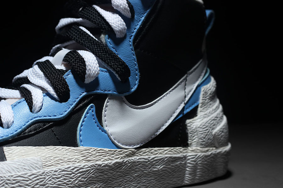 Sacai x Nike Blazer Mid close up double swoosh detail