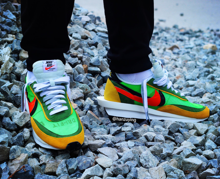 Sacai x Nike LDV Waffle stacked waffle sole detail