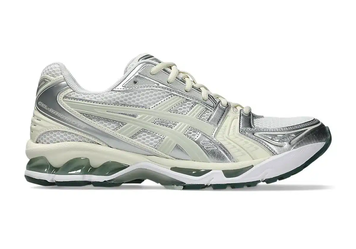 ASICS GEL-Kayano 14 Sage green and silver upper