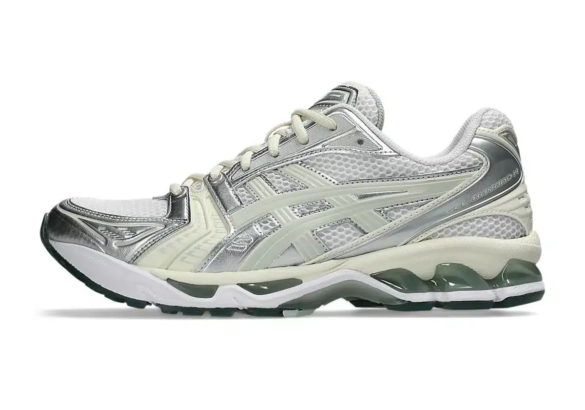 ASICS GEL-Kayano 14 Sage fall seasonal lifestyle shot