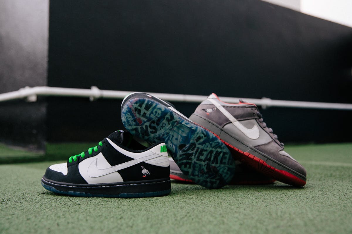 Staple x Nike SB Dunk Panda Pigeon side profile