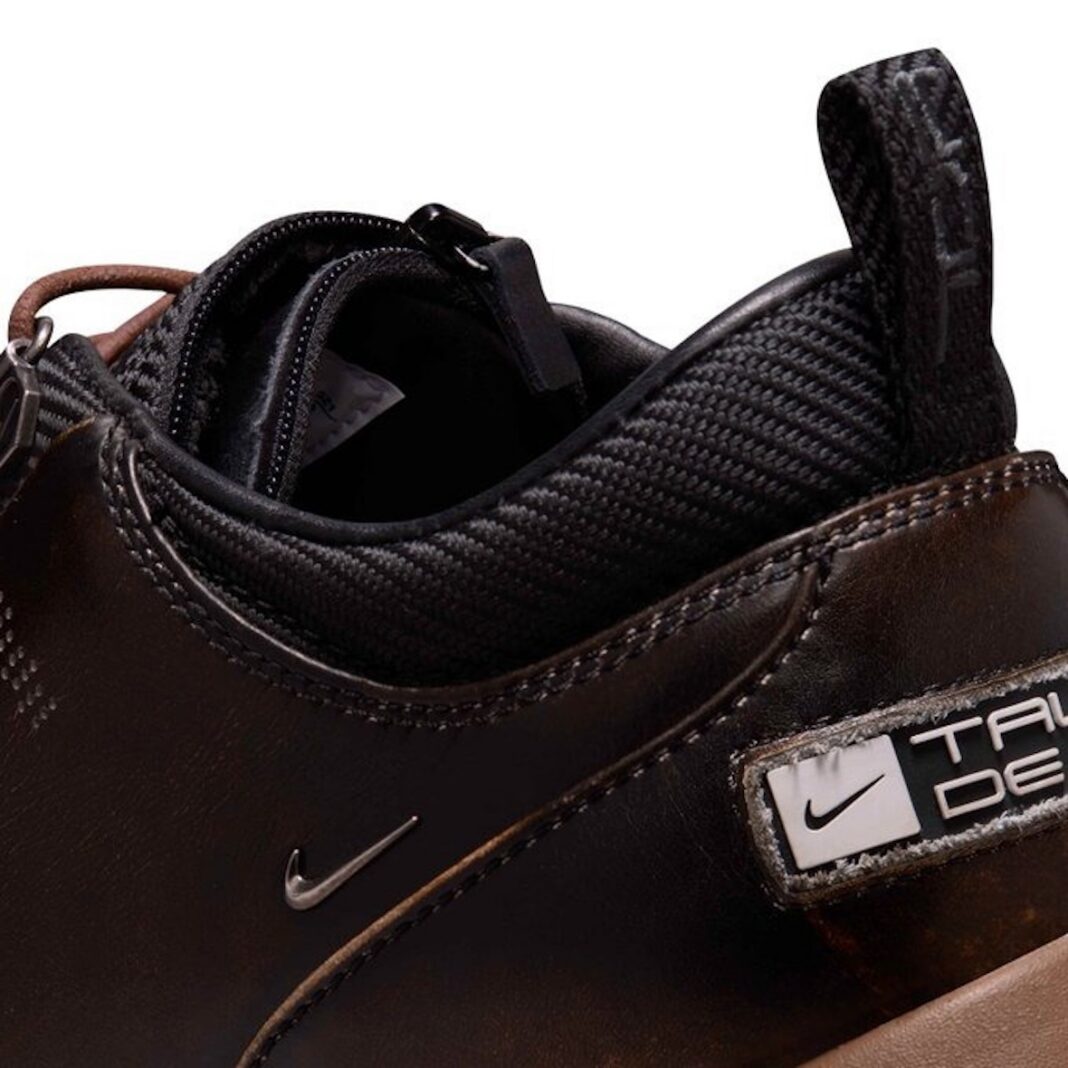 TDR x Nike Goadome Low side profile showing exposed swoosh and TDR heel patch