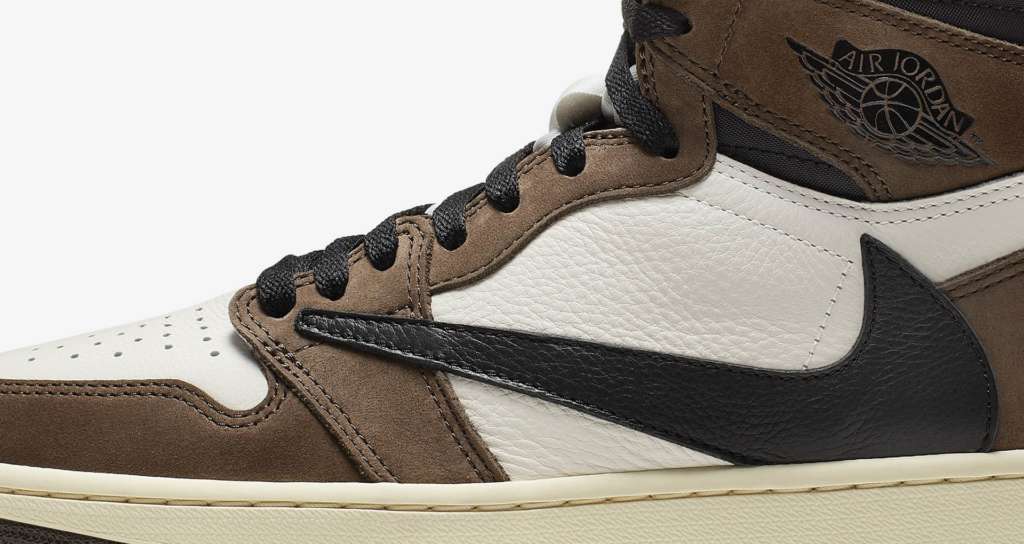 Travis Scott x Air Jordan 1 Retro High OG back heel view