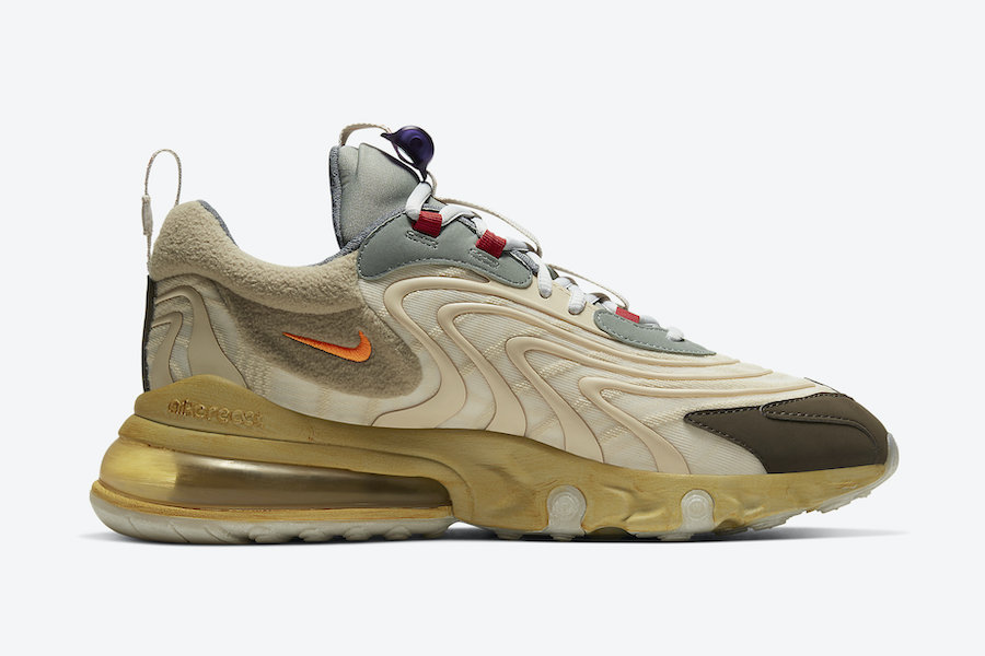 Travis Scott Nike Air Max 270 React Cactus Trails detail