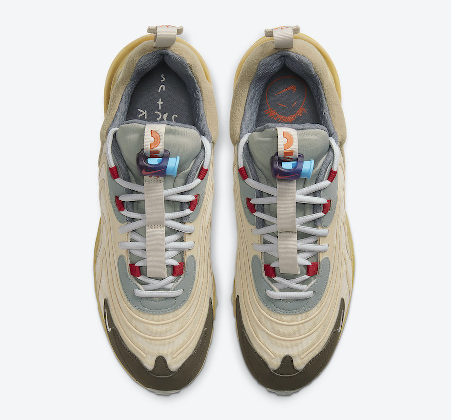 Travis Scott Nike Air Max 270 React Cactus Trails top view