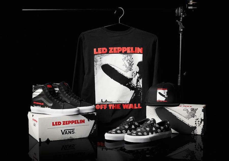 Vans x Led Zeppelin full collection including SK8-Hi, Era, apparel and trucker hat