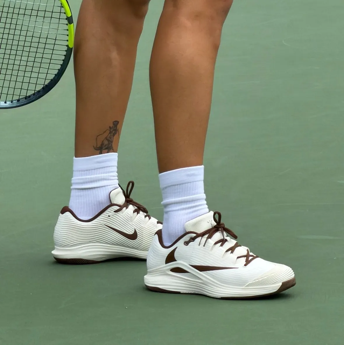 Travis Scott x Nike Zoom Vapor 12 HC Cactus Court side profile with reverse Swoosh