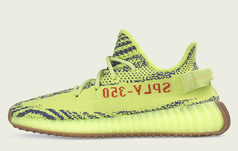 adidas Yeezy Boost 350 V2 Semi Frozen Yellow pair shot
