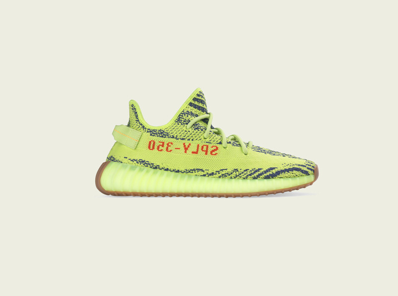 adidas Yeezy Boost 350 V2 Semi Frozen Yellow on feet